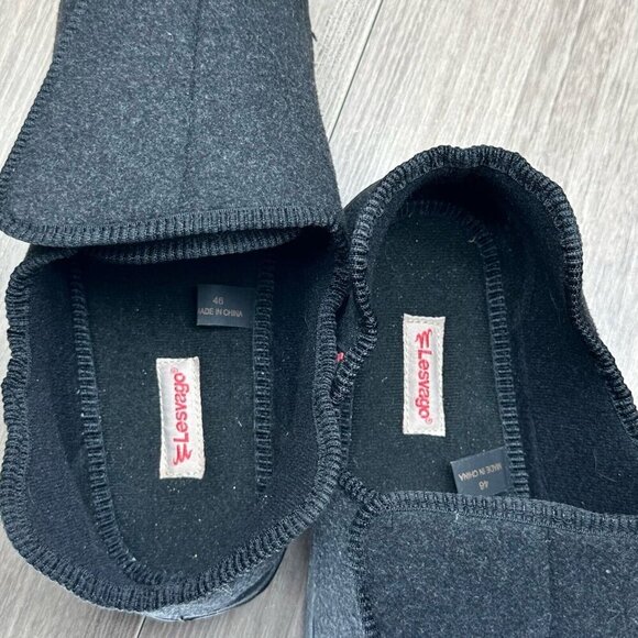 Lesvago Shoes Mens Size 10 Diabetic Slipper Adjustable Slip On Comfort Black - Picture 10 of 12
